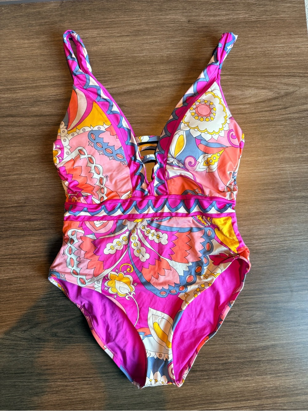Trina Turk Pink Multi Floral One-Piece Swim